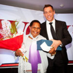Mary Linibi with Greg Pawson, Westpac Pacific General Manager