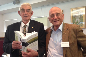 The Hon John Kerin (L), Chairman of the Crawford Fund, and