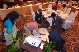 Participants describing the ecosystem regions in working groups