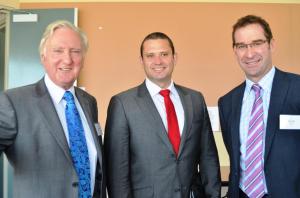 Crawford Fund Chief Executive Denis Blight, Parliamentary Secretary to the South Australian Minister of Agriculture, Food and Fisheries Kyam Maher and ACIAR Chief Executive Nick Austin