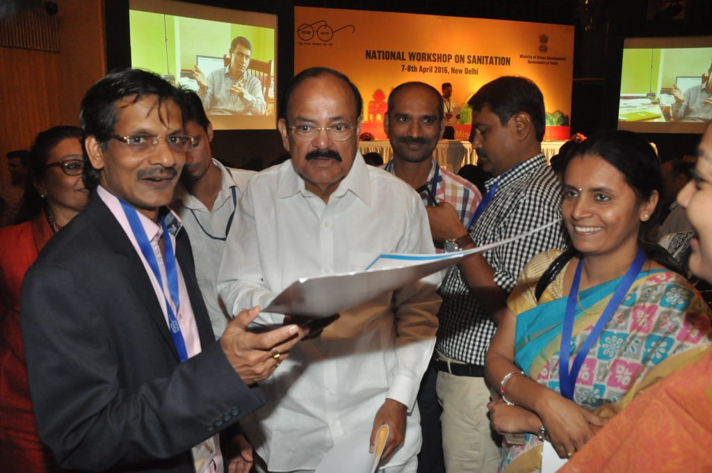 Dr. Anil Mehta (L) and M. Venkaiah Naidu