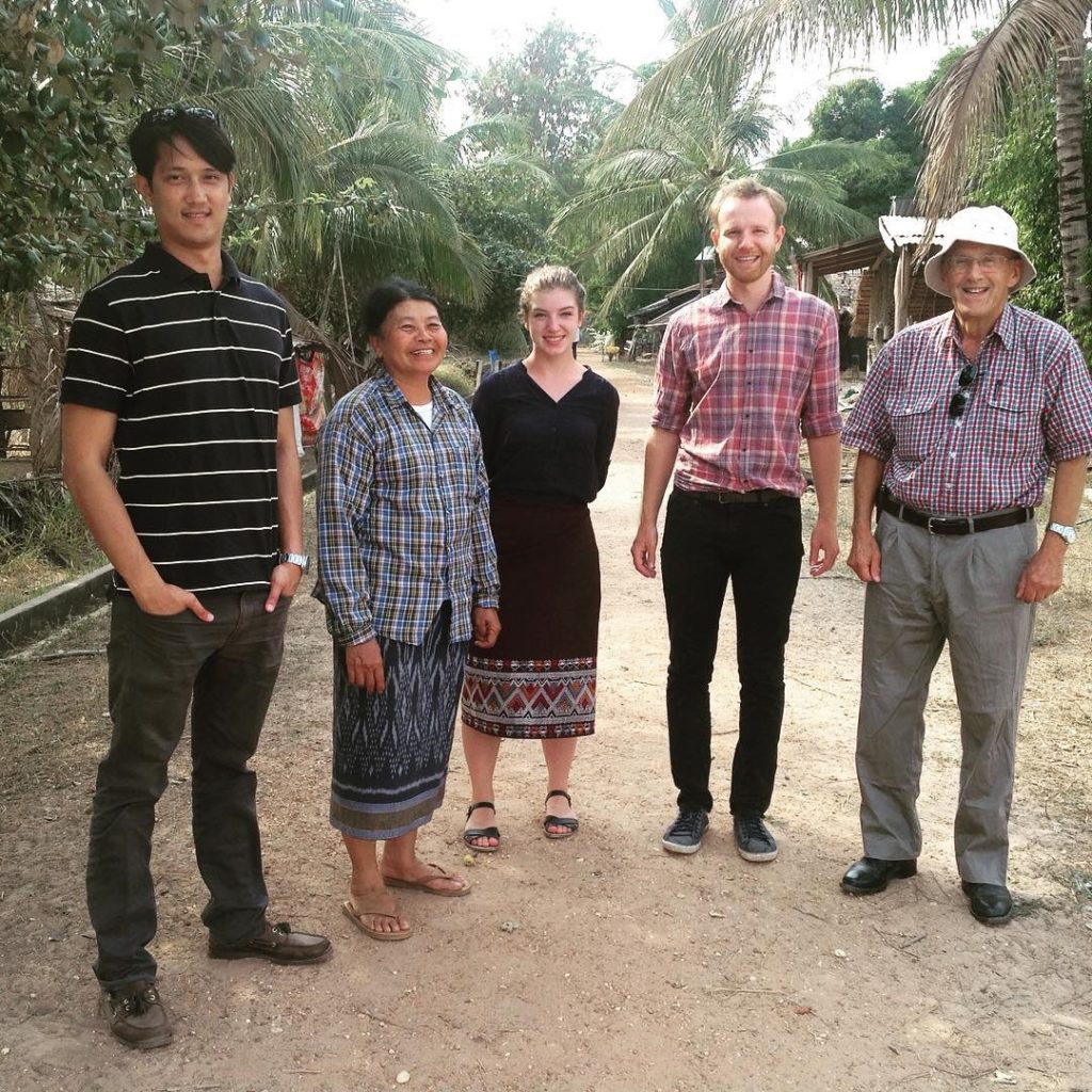Dr Phoudalay Lathvilayvong, Director Thasano Seed Multiplication Centre, with Victor Puno, Nina Potts, David Coleman and Lester Burgess.